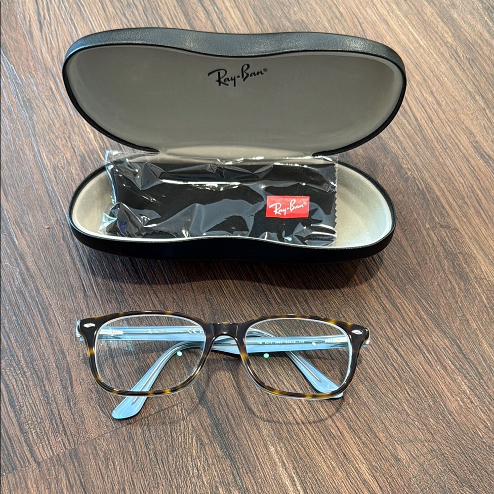 Ray-Ban Brown Tortoise Glasses with Black Case